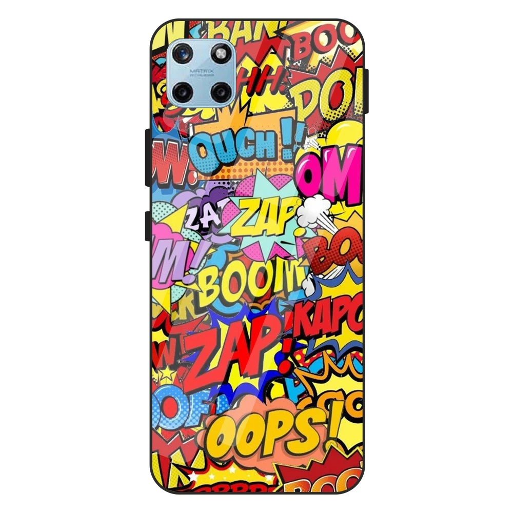 Comic Pop Art - Glass Case For Realme Models