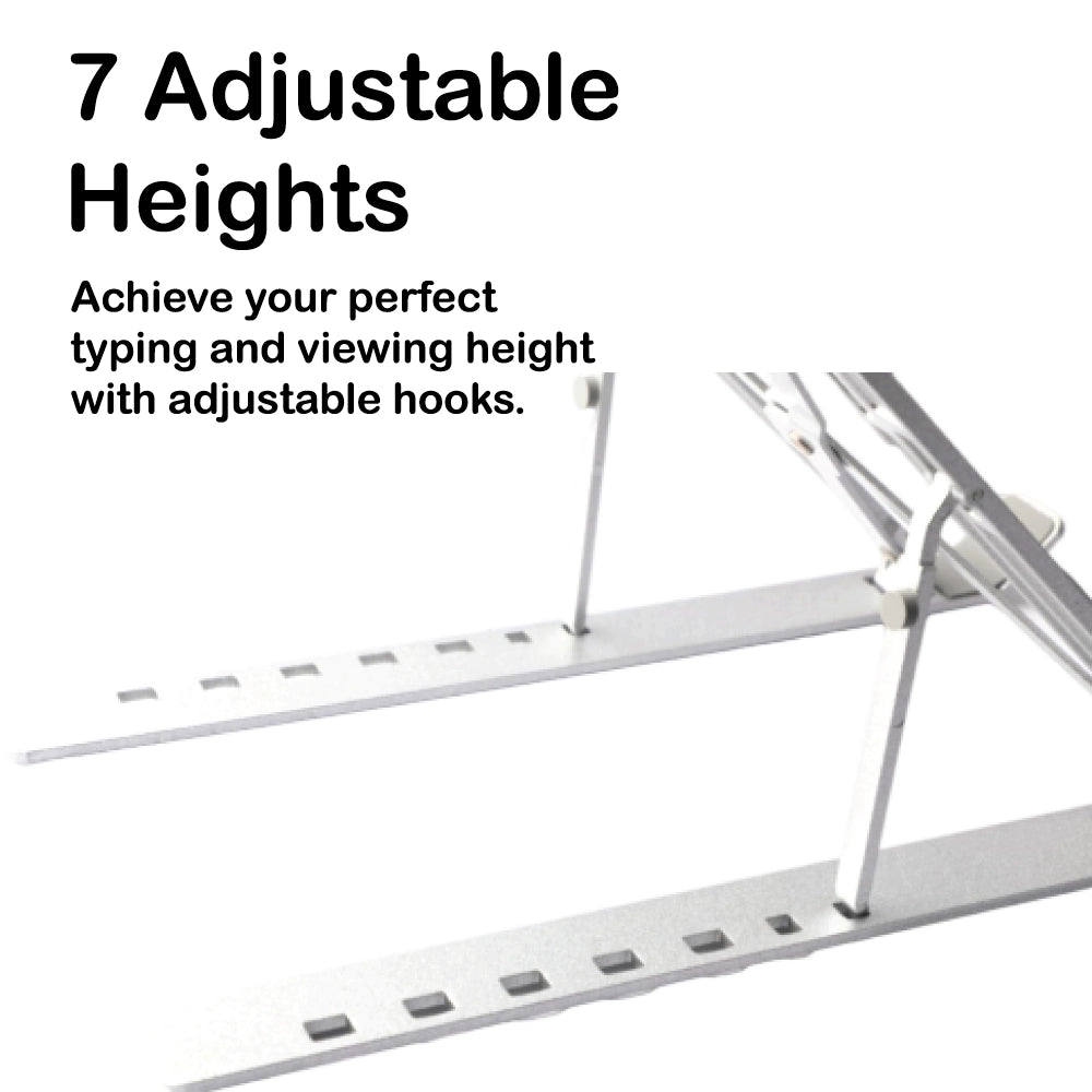 Adjustable Aluminium Laptop Stand Infographic