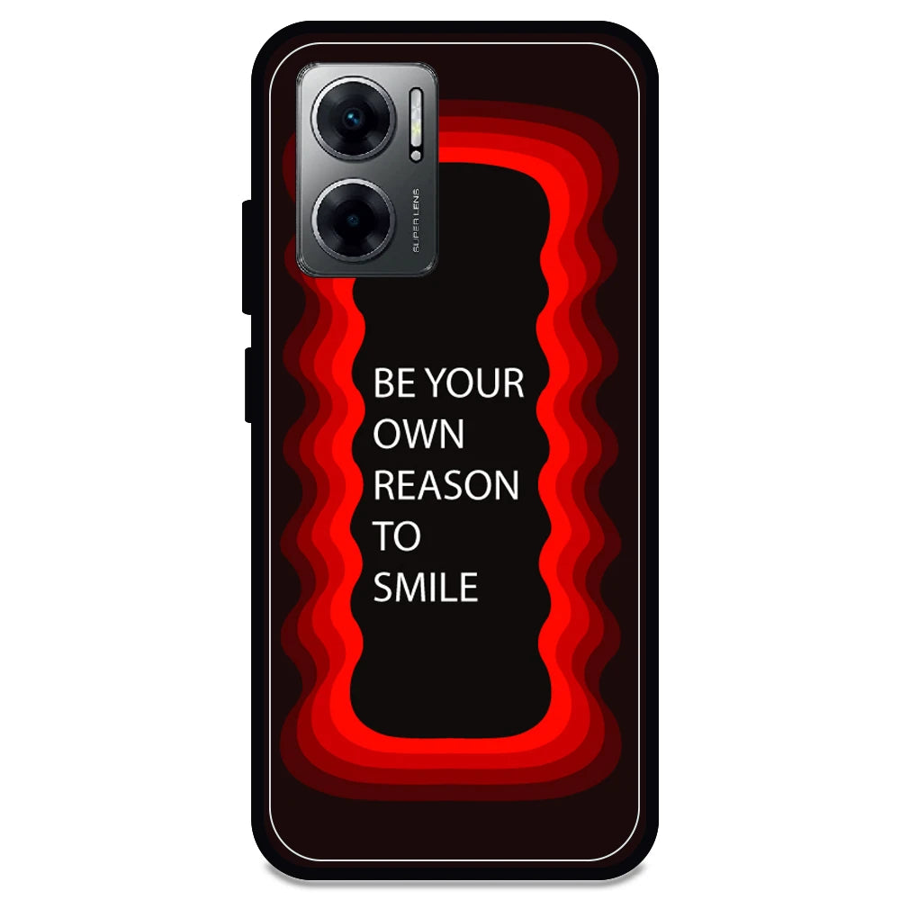 'Be Your Own Reason To Smile'  - Red Armor Case For Redmi Models Redmi 11 Prime 5G