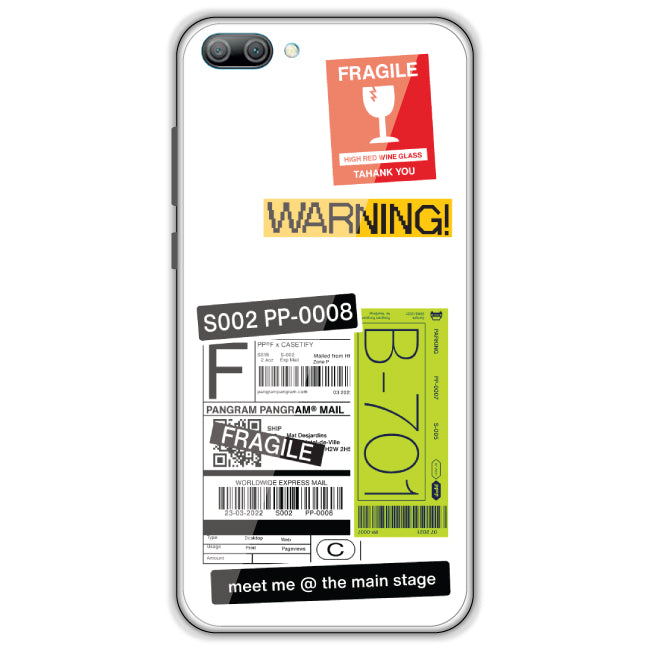 Fragile Labels - Clear Printed Case For Honor Models