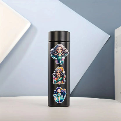 Mermaid Stickers Pack – 42+ Fantasy Waterproof Stickers Infographic