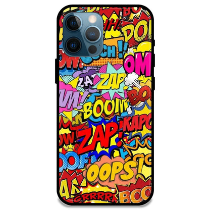 Comic Pop Art - Glossy Metal Silicone Case For Apple iPhone Models- Apple iPhone 13 pro