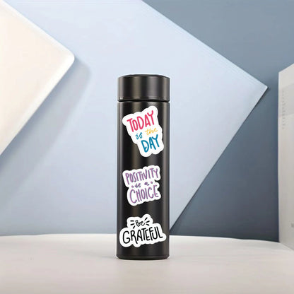 Quotes Sticker Bundle – 48 Waterproof Aesthetic Stickers Infographic