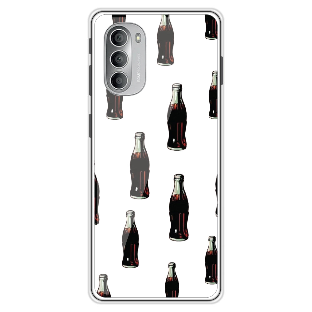 Soft Drinks - Clear Printed Silicon Case For Motorola Models