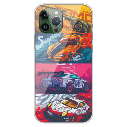 Sports Cars - Clear Printed Case For iPhone Models iphone 13 pro