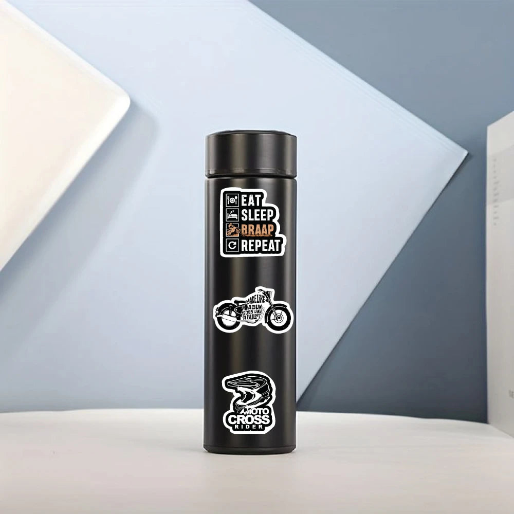 Bike Racing Stickers Pack – 41 Waterproof Motorcycle Stickers Infographic