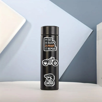 Bike Racing Stickers Pack – 41 Waterproof Motorcycle Stickers Infographic