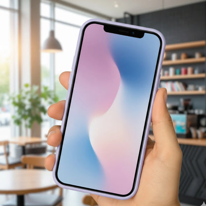 Lavender Liquid Silicone Case For Apple iPhone Models Infographic