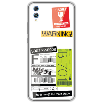 Fragile Labels - Clear Printed Case For Honor Models