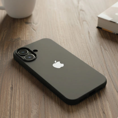 Black Liquid Silicone Case For Apple iPhone Models Infographic
