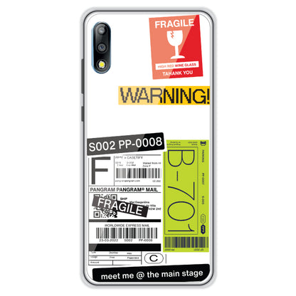 Fragile Labels - Clear Printed Case For Asus Models asus zenphone max pro m2