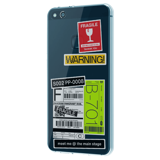 Fragile Labels - Clear Printed Case For Honor Models