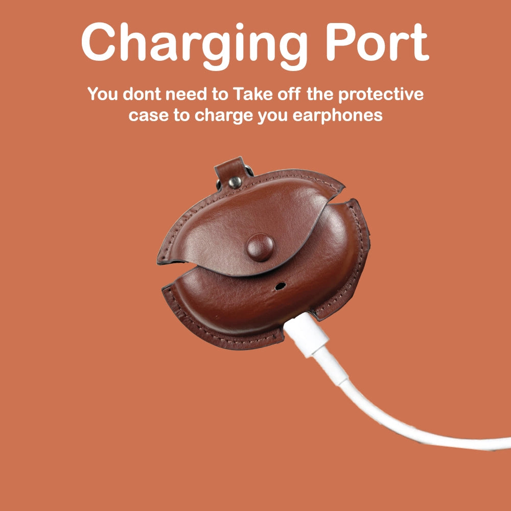 Dark Brown - Universal Earpod Pouch Infographic