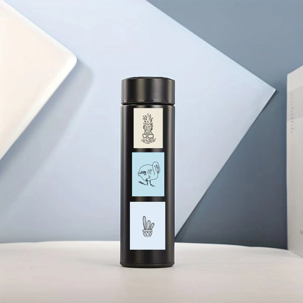 Minimal Aesthetic Stickers Pack – 42+ Pastel Line Art Stickers Infographic