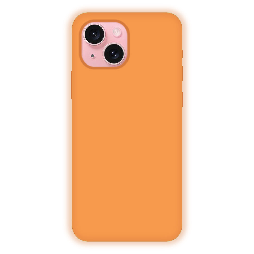 Orange Liquid Silicon Case For Apple iPhone Models