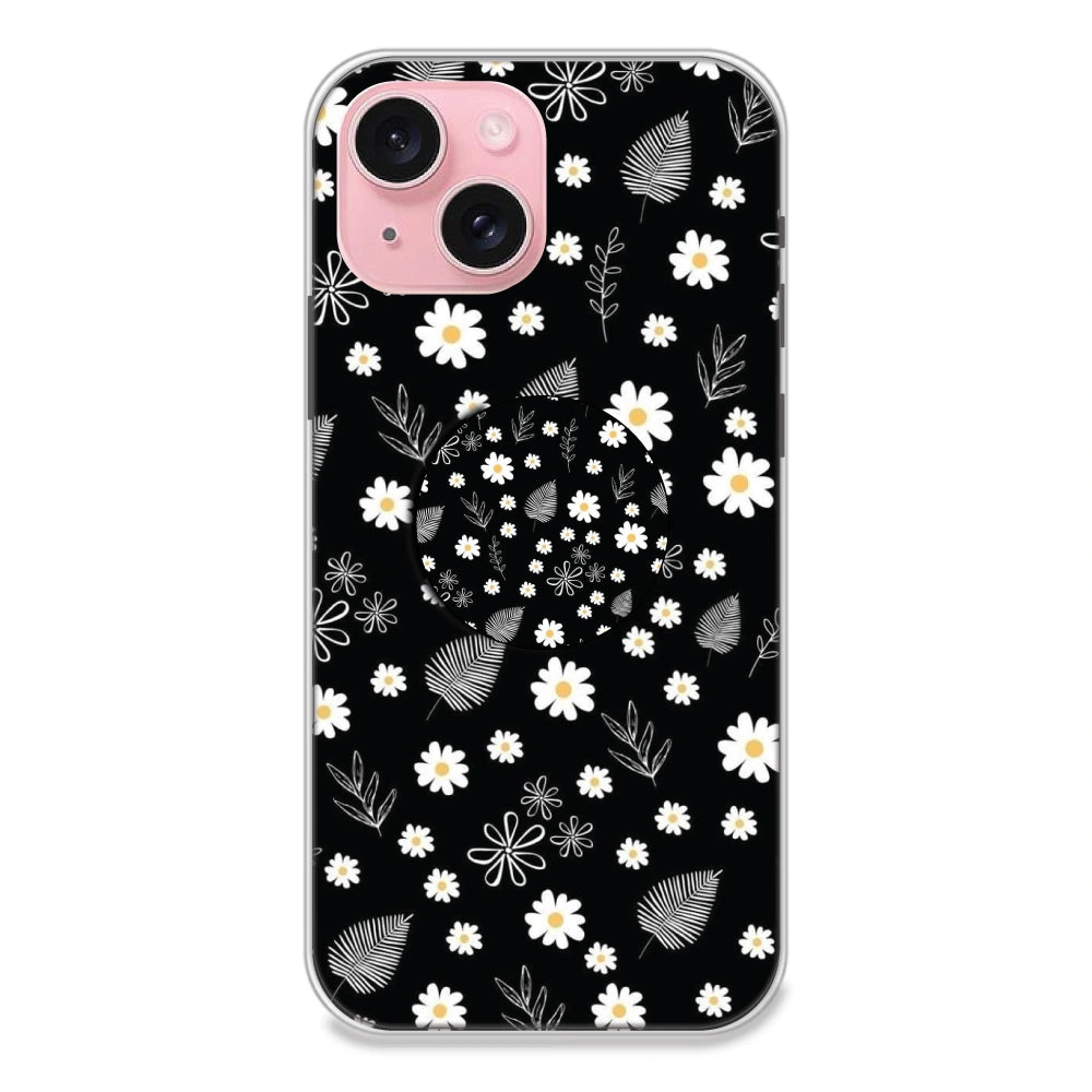 Daisies - Silicone Grip Case For Apple iPhone Models iPhone 15