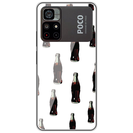 Soft Drinks - Clear Printed Silicone Case For Poco Models