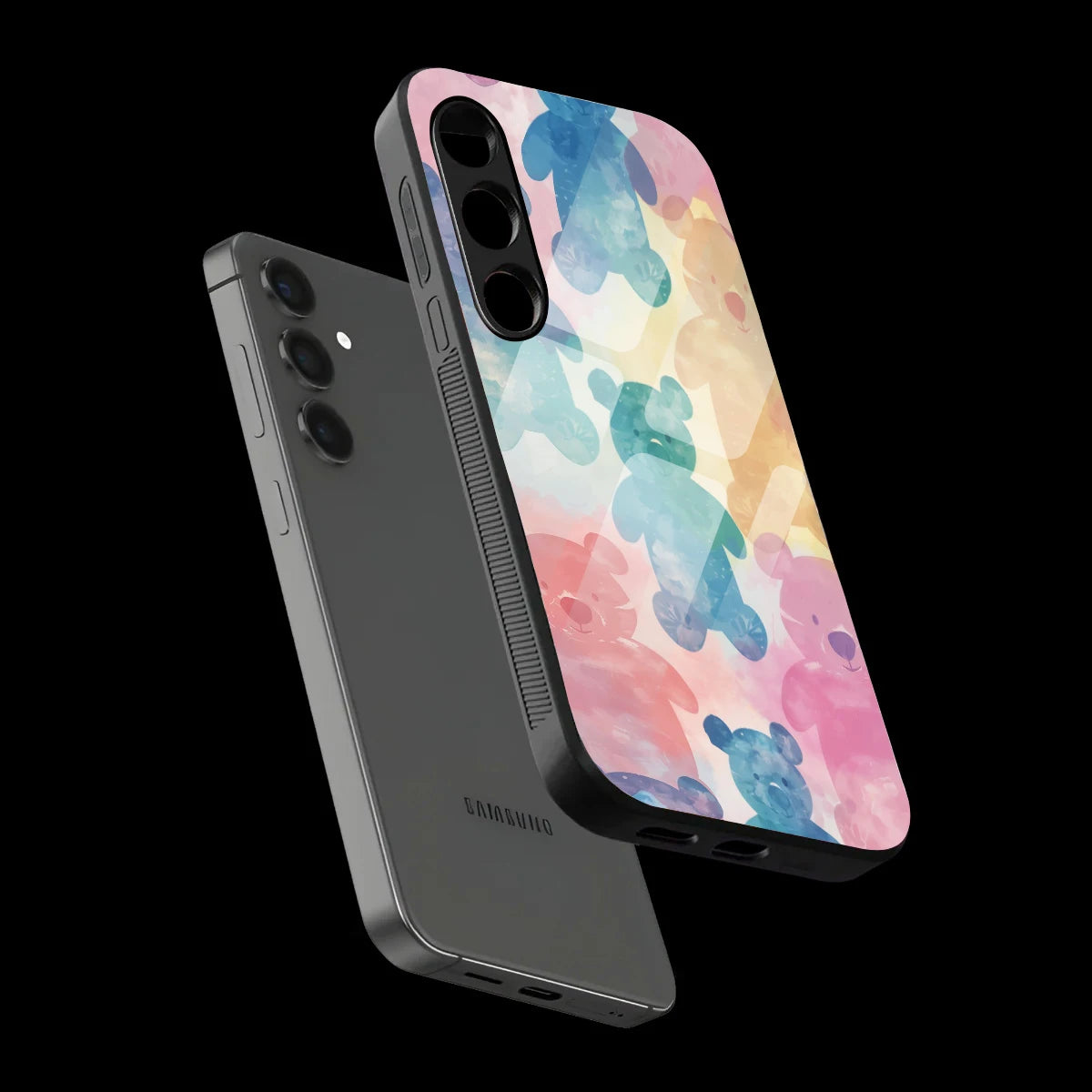 Pastel Teddy Dream - Glass Case For Samsung Galaxy Infographic