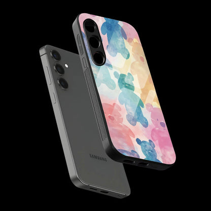 Pastel Teddy Dream - Glass Case For Samsung Galaxy Infographic