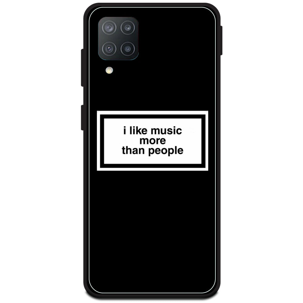 'I Like Music More Than People' - Armor Case For Samsung Models Samsung M12