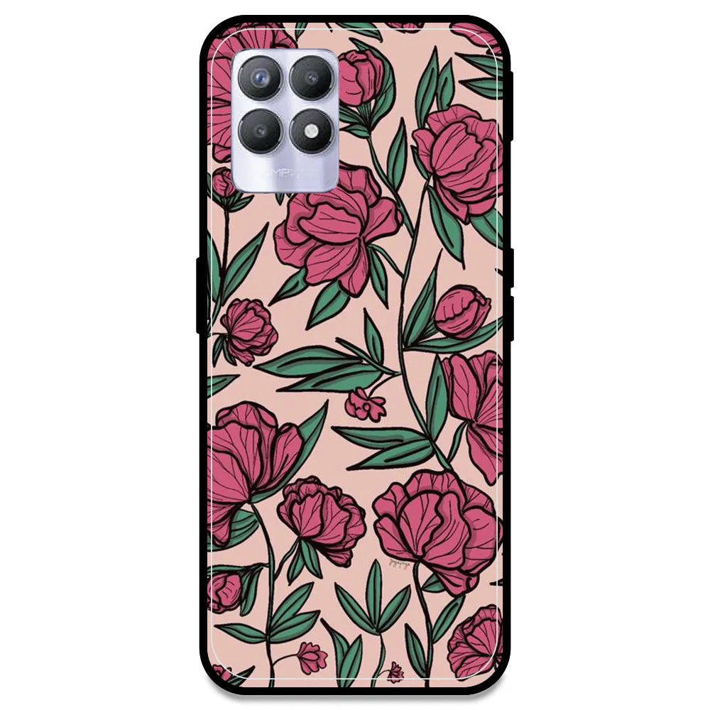 Pink Roses - Armor Case For Realme Models Realme 8i