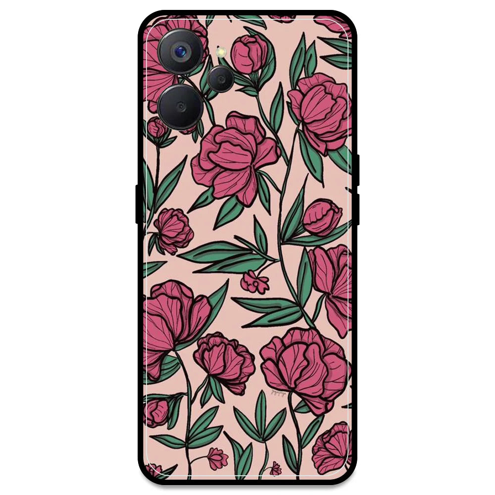 Pink Roses - Armor Case For Realme Models Realme 9i 5G