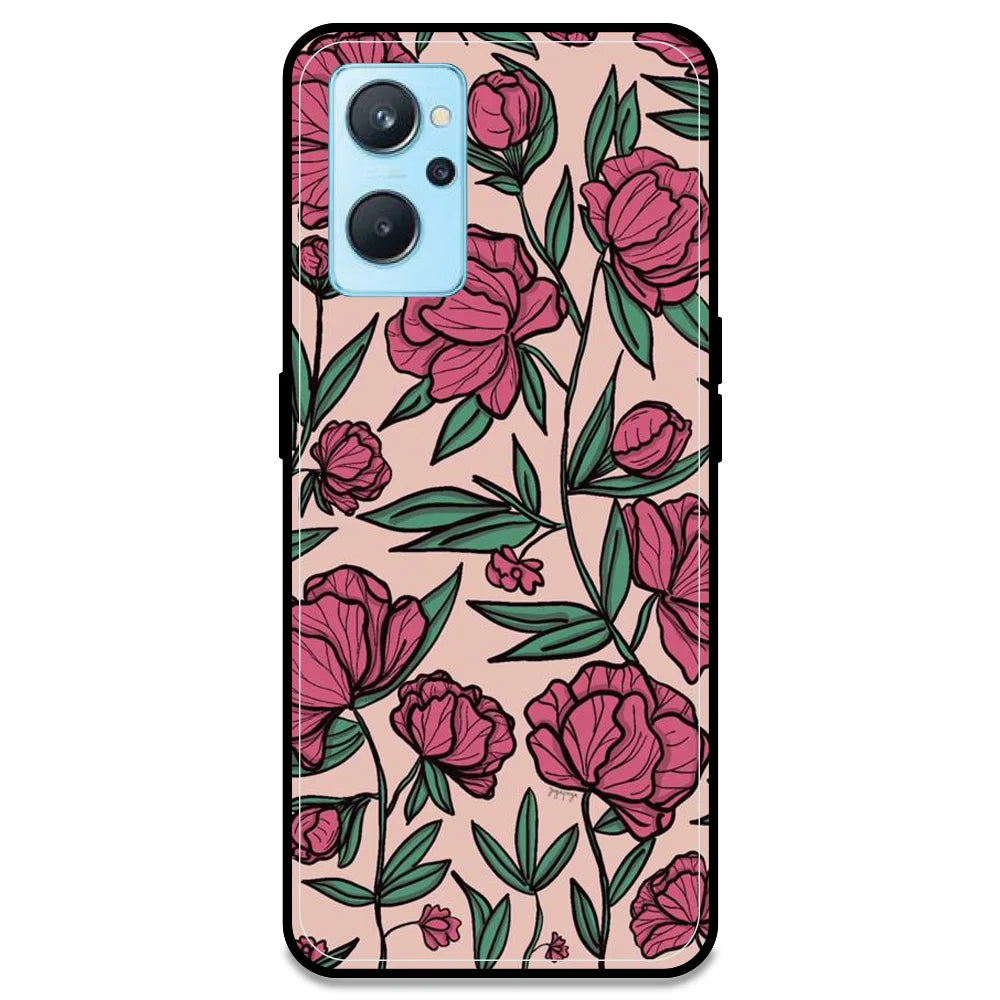 Pink Roses - Armor Case For Realme Models Realme 9i 4G