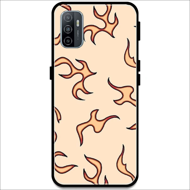 Yellow Flames - Armor Case For Oppo Models Oppo A53 2020