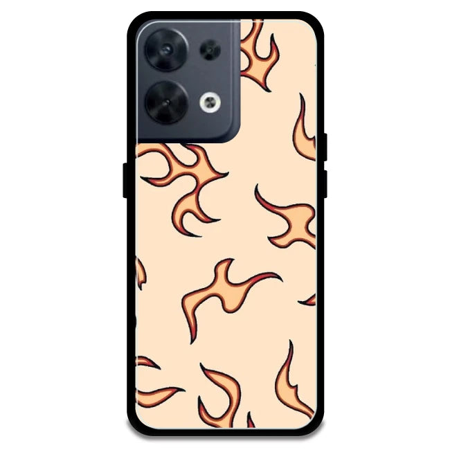 Yellow Flames - Armor Case For Oppo Models Oppo Reno 8 5G