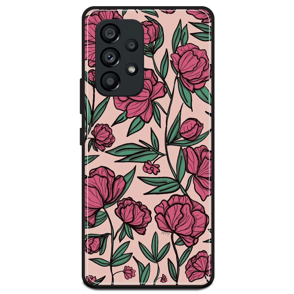 Pink Roses - Armor Case For Samsung Models Samsung A53 5G