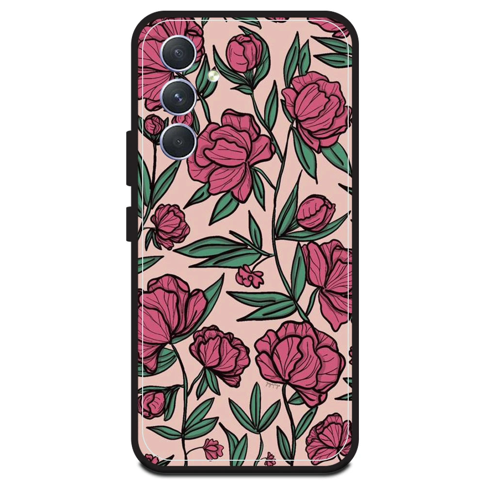 Pink Roses - Armor Case For Samsung Models Samsung A54 5G