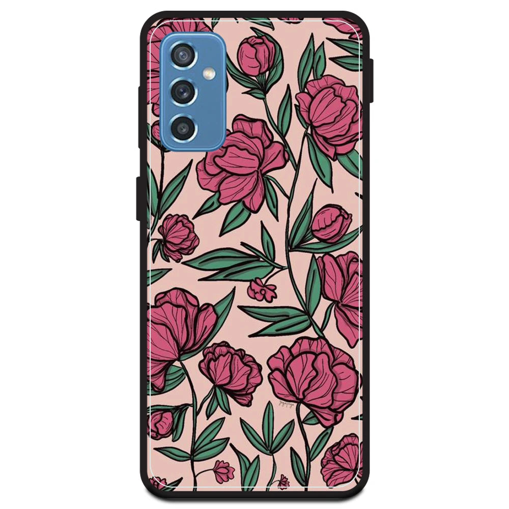 Pink Roses - Armor Case For Samsung Models Samsung Galaxy M52