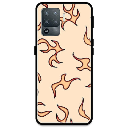 Yellow Flames - Armor Case For Oppo Models Oppo F19 Pro