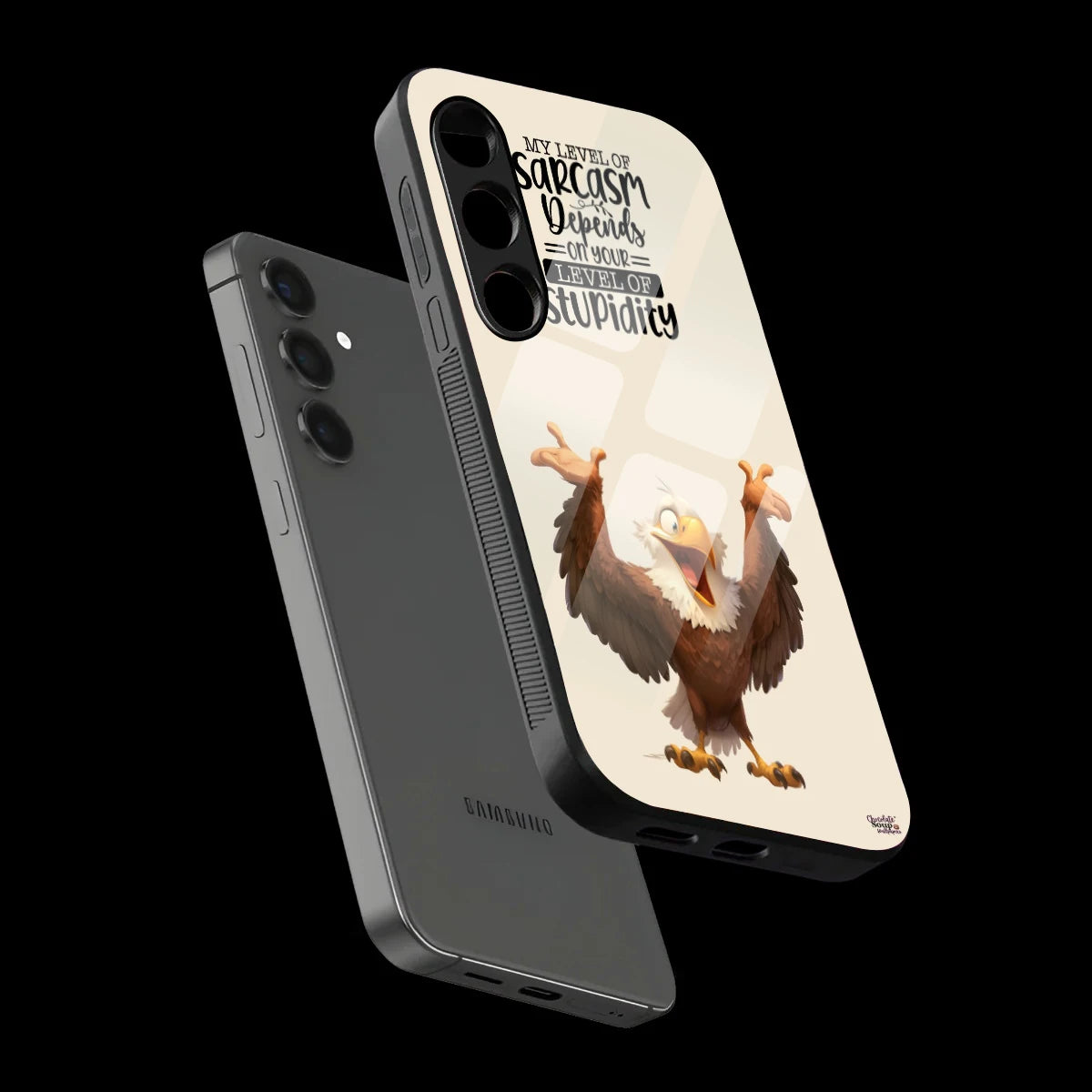 Sarcasm Eagle Quote - Glass Case For Samsung Galaxy Infographic