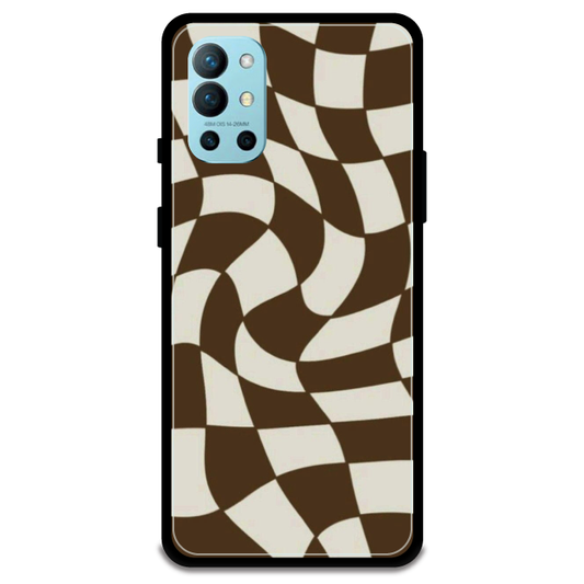 Brown Checks Armor Case OnePlus 9R