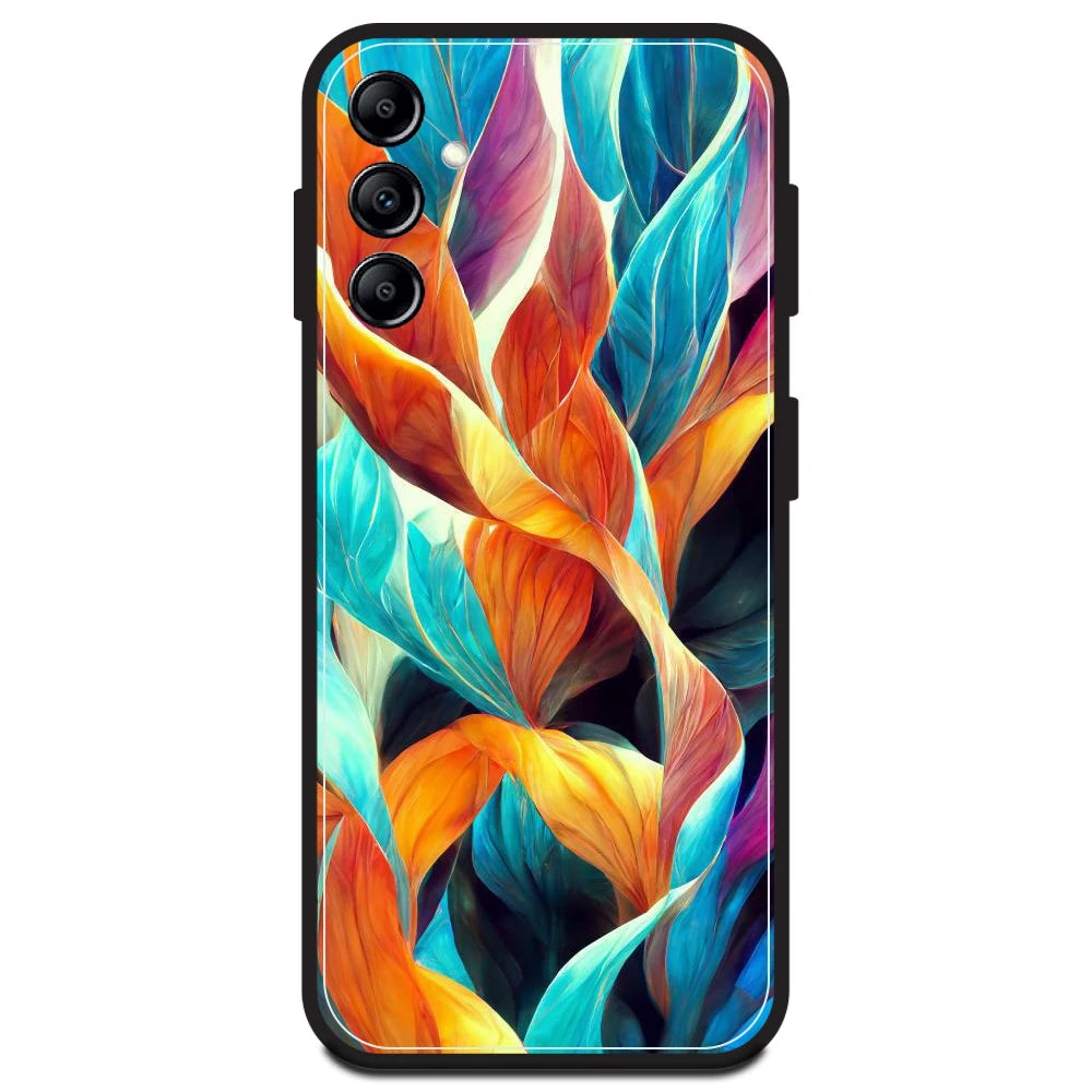 Leaves Abstract Art - Armor Case For Samsung Models Samsung A14 5G