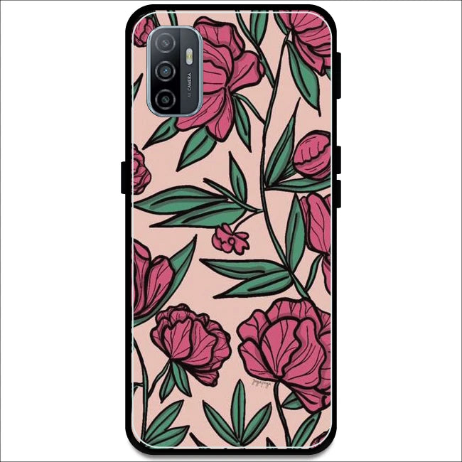 Pink Roses - Armor Case For Oppo Models Oppo A53 2020