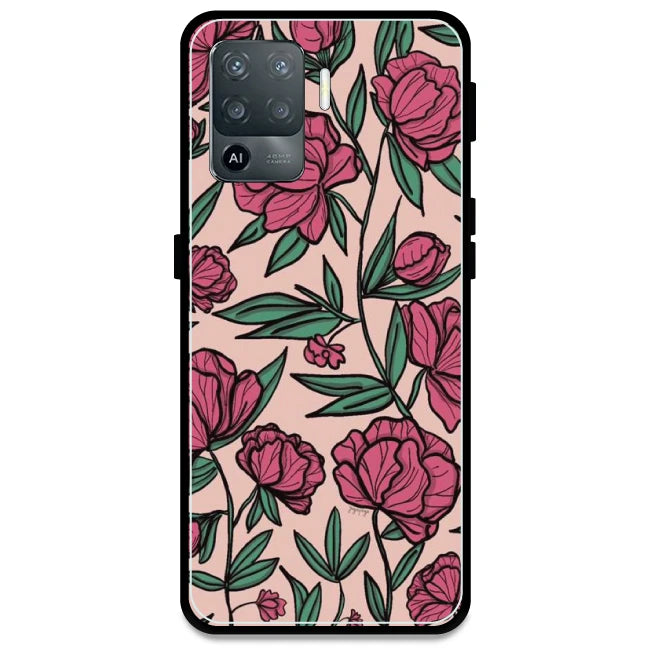 Pink Roses - Armor Case For Oppo Models Oppo F19 Pro