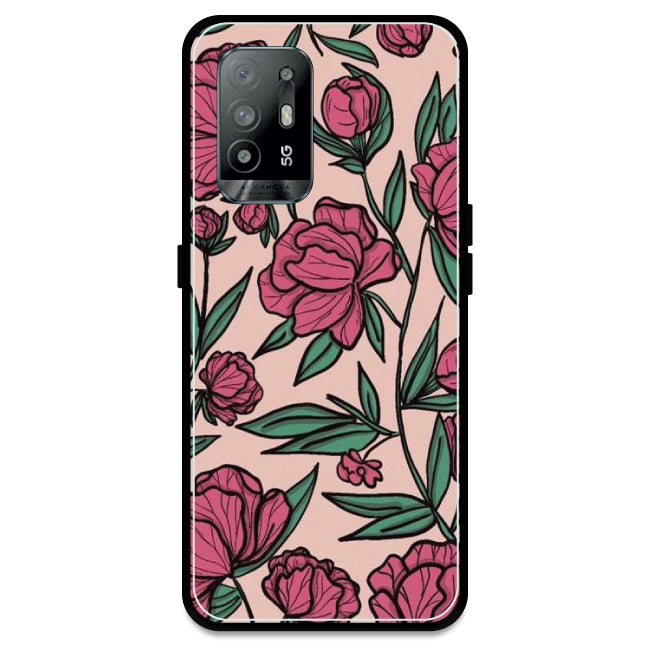 Pink Roses - Armor Case For Oppo Models Oppo A94 5G