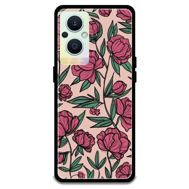 Pink Roses - Armor Case For Oppo Models Oppo F21 Pro 5G