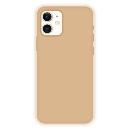 Light Brown Liquid Silicon Case For Apple iPhone Models