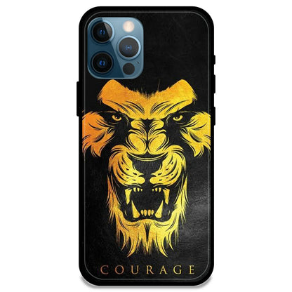 Courage - Glossy Metal Silicone Case For Apple iPhone Models- Apple iPhone 13 pro