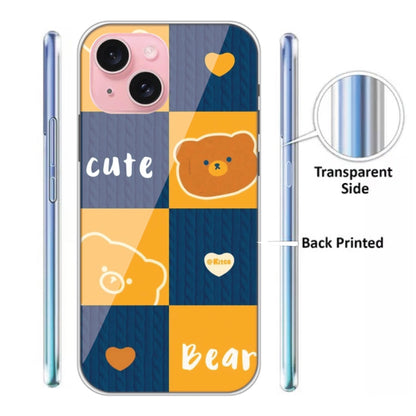 Cute Bear Collage - Silicone Case For Apple iPhone Models infographic