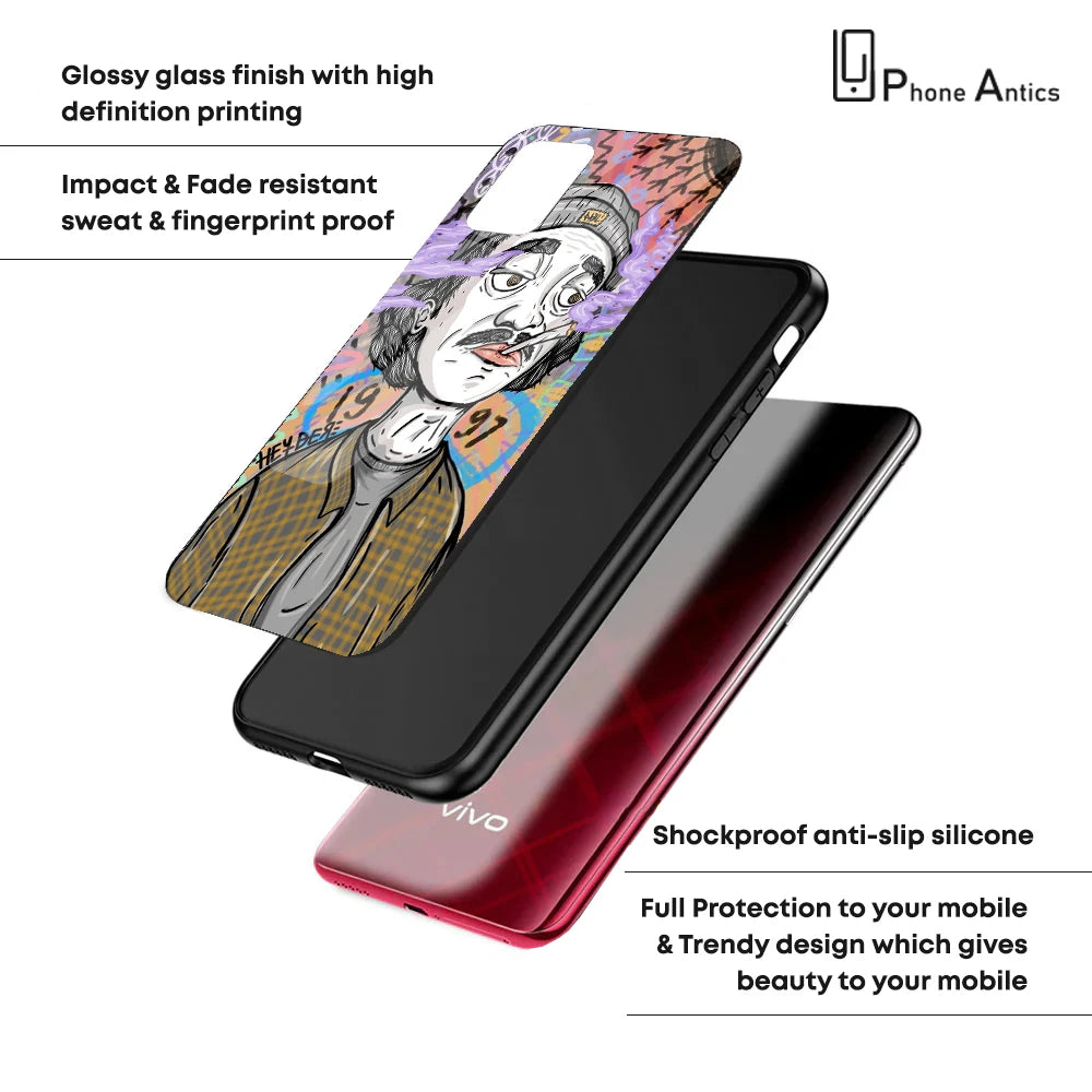 A Smoking Potrait - Glass Case For Realme Models infographic