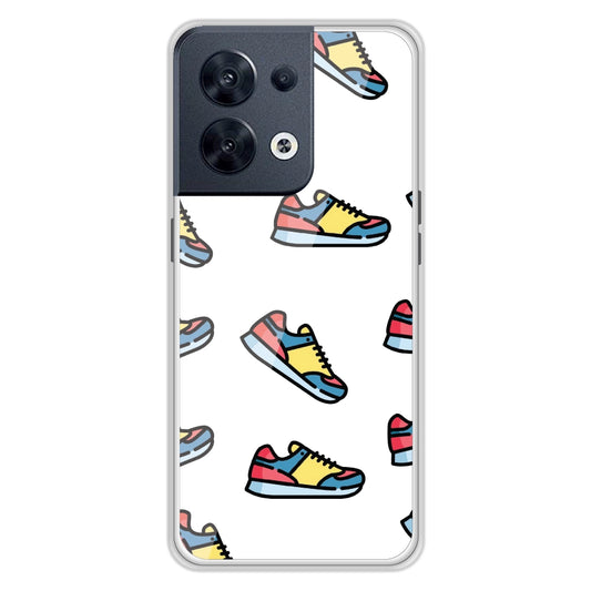 Sneakers - Clear Printed Silicon Case For Oppo Models