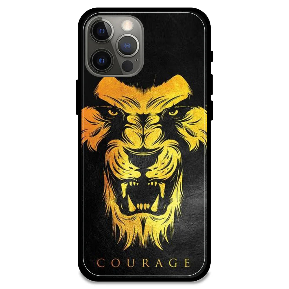 Courage - Glossy Metal Silicone Case For Apple iPhone Models- Apple iPhone 12 pro