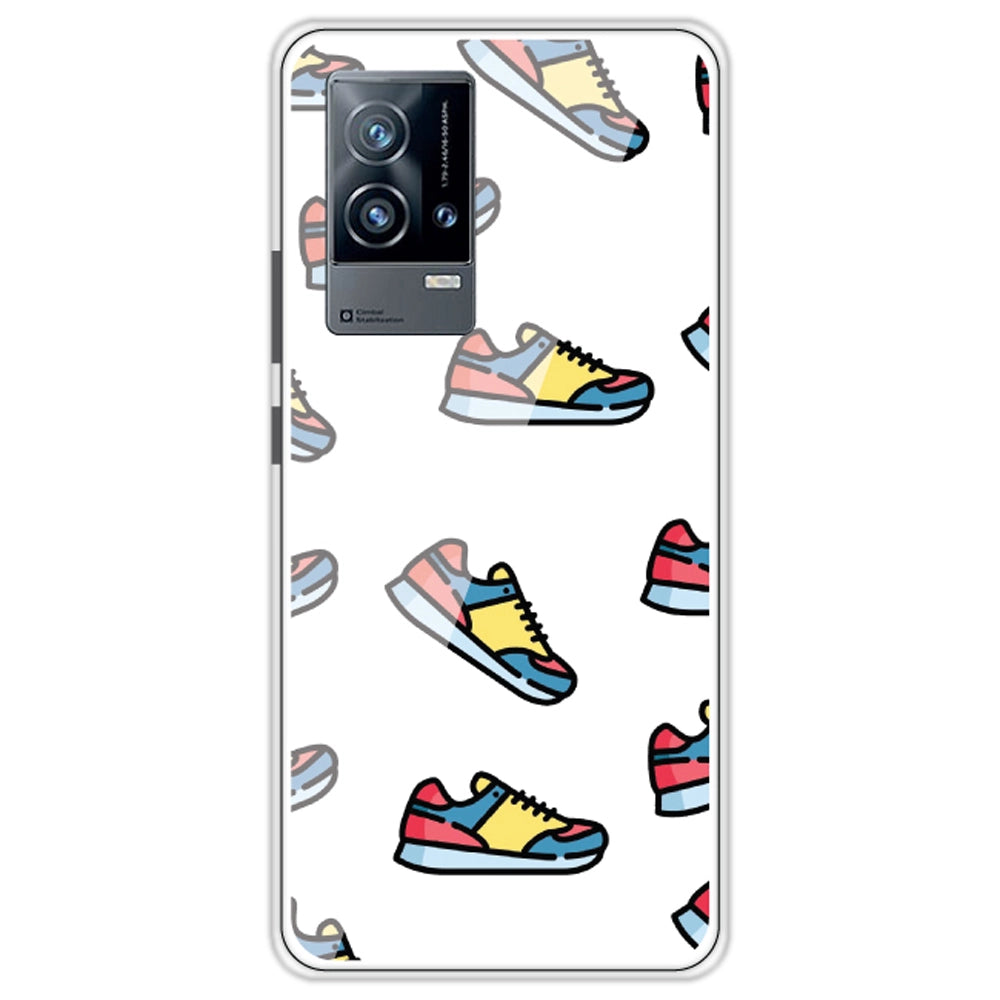 Sneakers - Clear Printed Silicone Case For iQOO Models