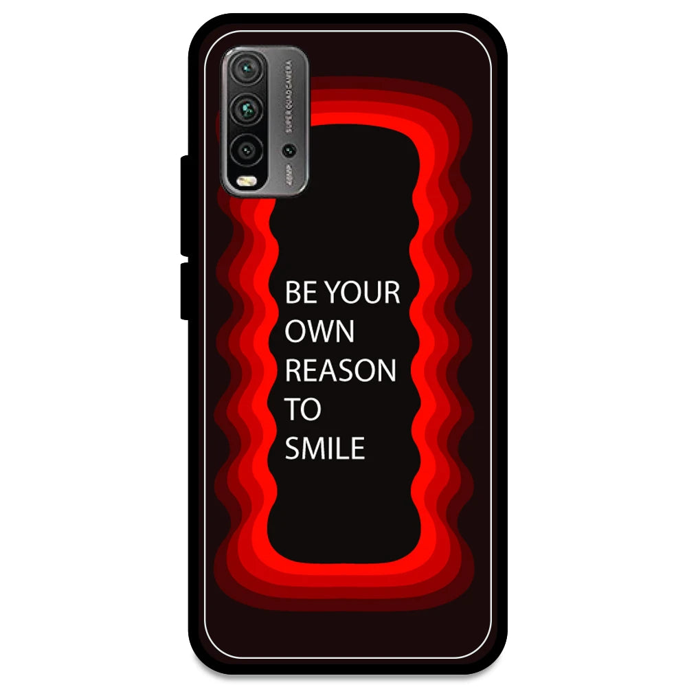 'Be Your Own Reason To Smile'  - Red Armor Case For Redmi Models Redmi Note 9 Power