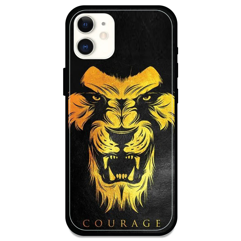 Courage - Glossy Metal Silicone Case For Apple iPhone Models- Apple iPhone 11