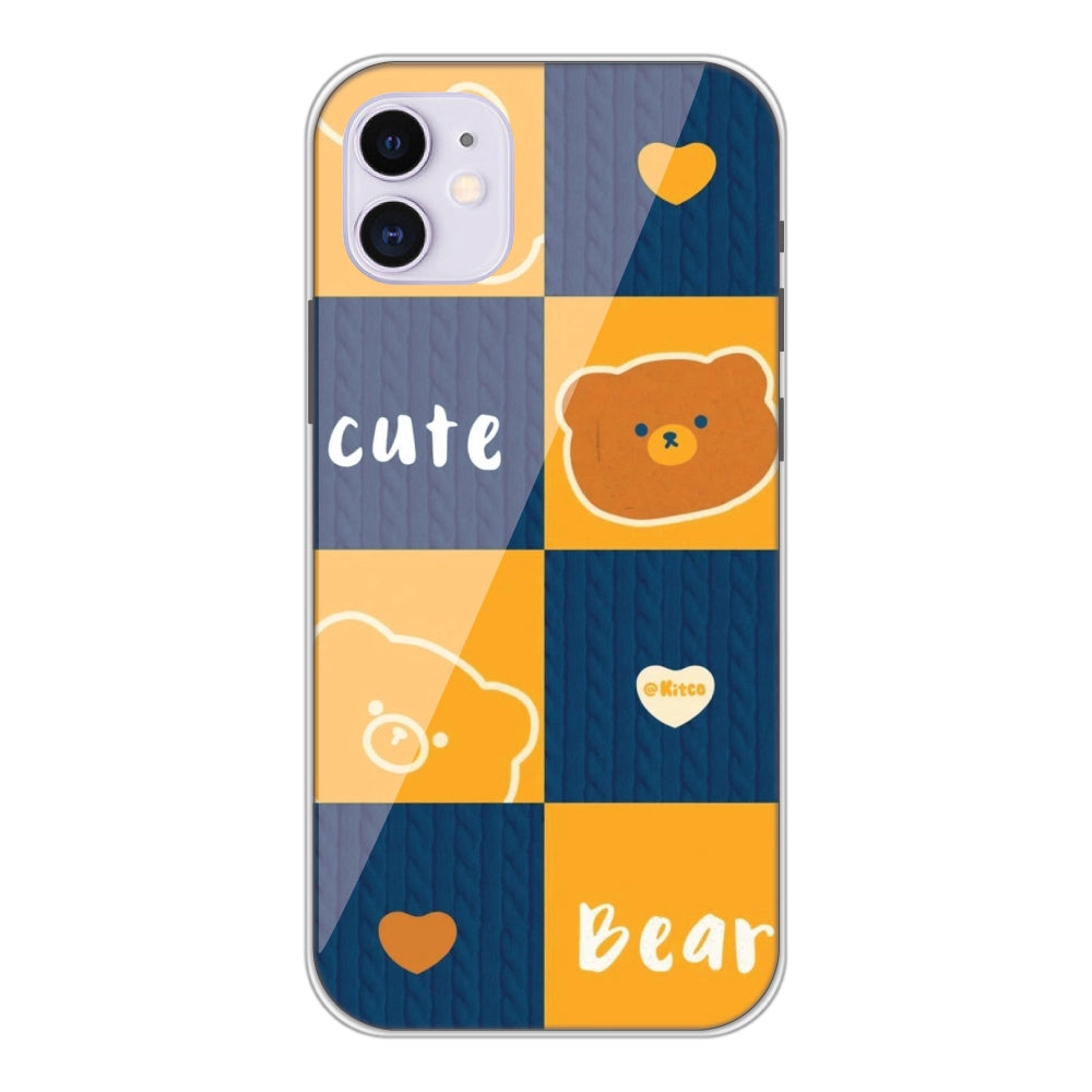 Cute Bear Collage - Silicone Case For Apple iPhone Models Apple iPhone 11